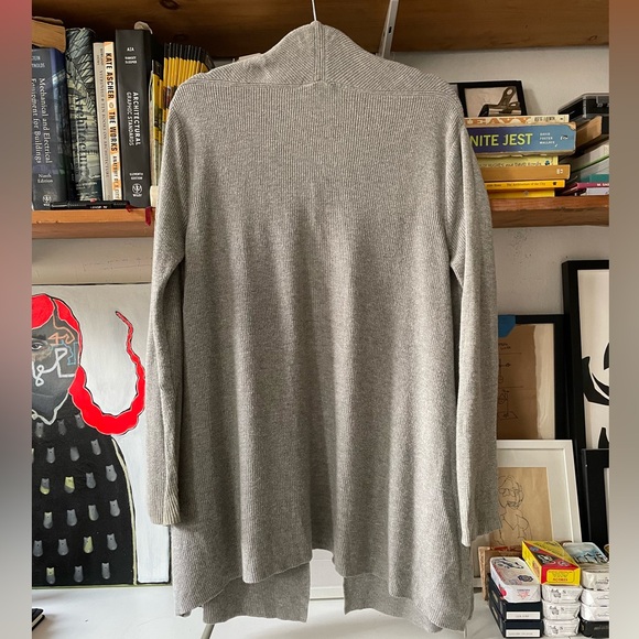 Claudie Pierlot Gray Ribbed Cardigan - Picture 2 of 8